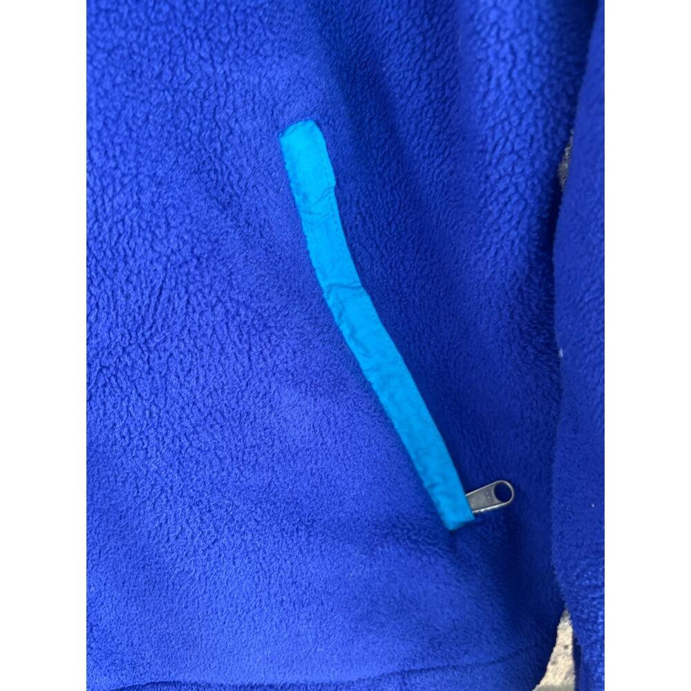 North Face Womens Vintage Fleece Jacket L Snap Blue Purple Outdoors Camp Hike - Picture 6 of 7